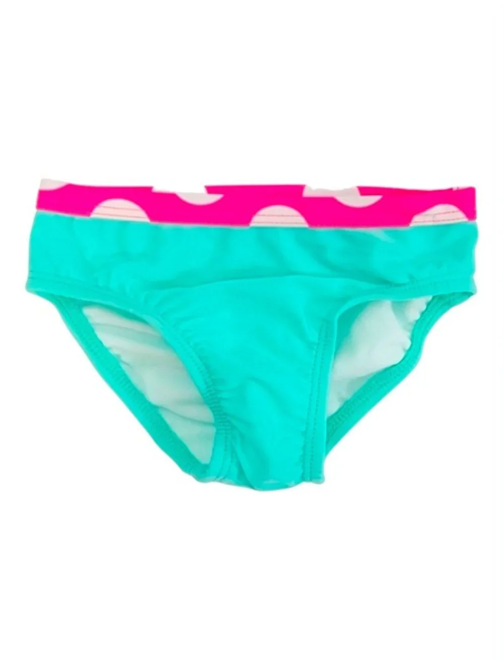 Polka Dot Halter Bikini Set Pink & Aqua Girls Swimwear UPF 50+ Protection
